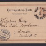 Österreich Kaiserreich Ganzsache K1 Buoin a.d.Eger Tschechien nach Dresden
