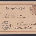 Österreich Kaiserreich Ganzsache K1 Teplitz Sudetenland Böhmen n Dessau 1893