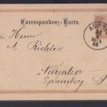 Österreich Kaiserreich Ganzsache K1 Aussig Sudetenland Böhmen Neusalza Spremberg
