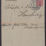 Österreich Ganzsache Teplitz Schönau Kartenbrief Böhmen Tschechien nach Hamburg