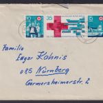 DDR Brief Zusammendruck Rotes Kreuz Gera nach Nürnberg 20.10.1972