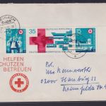 DDR Zusammendruck Brief Rotes Kreuz Steinach nach Hamburg