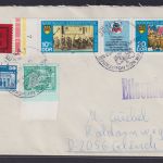 DDR Eilboten Brief Zusammendruck Jugendfestival + Bauten Jena n Glinde via Bad