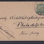Ägypten Ganzsache an die Schweizer Wohltätigkeitsgesellschaft Philadelphia New
