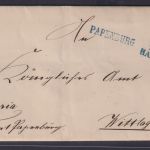 Militaria Bahnpost Hannover Altdeutschland blauer L1 Papenburg blauer R 3 Emden