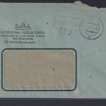 All. Besetzung Selb Reklame Brief Gebühr bezahlt Rosenthal Isolatoren 7.11.1945