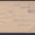 Franz. Zone Rheinland Pfalz Linz Rhein Drucksachen Brief Gebühr bezahlt Hamburg -