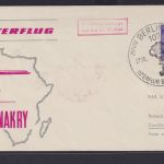 Flugpost Brief airmail DDR Interflug Destination Berlin nach Conakry Guinea mit