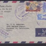 Nicaragua Flugpost Brief airmail Manaqua nach Piedmont California USA