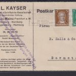 Deutsches Reich Brief Karte Berühmte Deutsche Mainz Reklame Stempelt Besucht