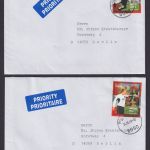 Sport Fußball Österreich Brief 9 Briefe jeweils mit EF Bad Aussee Steiermark