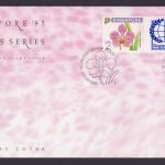 Singapur 2 Briefe Pflanzen Blumen Orchideen und Fische 1994 + 1995