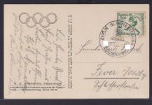 Ansichtskarte Olympia Sport Berlin selt. Sonderstempel Olympia Stadion XI