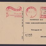 Theater Briefmarken AFS Absenderfreistempel Antwerpen nach Brüssel Belgien