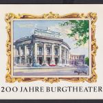 Österreich Künstler Sonderdruck 200 Jahre Burgtheater mit Block Wien 8.4.1976