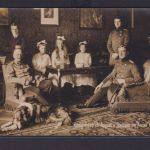 Ansichtskarte ab Rosenheim König Friedrich August v. Sachsen mit Kindern Kgl.