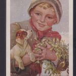 Ansichtskarte Österreich Deutsche Böhmen Künstler Vignette Weihnachtsgruß nach