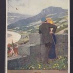 Ansichtskarte Österreich Deutsche Böhmen Künstler Sign. Vignette Ostergruß nach