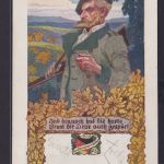 Ansichtskarte Österreich Deutsche Böhmen Künstler Vignette Jäger ab Wien nach