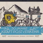 Ansichtskarte Berchtesgaden 50 Jahre Kraftpostverkehr Berchdesgaden Ramsau