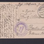 Ansichtskarte Feldpost Kaserne Französische Attelerie 29. Regiment nach Berlin