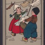 Ansichtskarte KünstlerkarteSign. Ethel Parkinson Kinder Waschen Waschtag Washing
