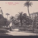 Ansichtskarte Valencia Spanien Panterri Park Palmen Denkmal