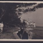 Ansichtskarte Meer Spaziergang Frau Kind