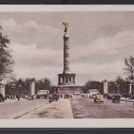 Ansichtskarte Künstlerkarte Berlin Siegessäule Oldtimer Serie Pastell