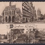 Ansichtskarte Erfurt Thüringen Rathaus Giebelhäuser Grüne Apotheke Dom Ansichten