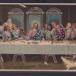 Ansichtskarte Künstlerkarte Abendmahl Jesu Kirche Religion Glaube Ostern ab