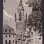 Ansichtskarte Friedberg Burg Friedberg Adolfsturm Strassenansicht Hessen ab