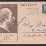 Ganzsache 8 Pfg. Reichspräsident Ebert mit Stempel Benutzt die Luftpost