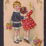 Ansichtskarte Kinder Geburtstag Blumendeko ab Rochlitz Sachsen n.Oberpickenhain