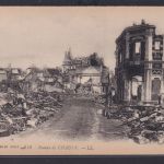 Ansichtskarte Chauny Kriegsschauplatz I.Weltkrieg Frankreich Strasse Zerstörte