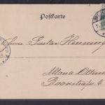 Ansichtskarte Bergedorf Kirche Zierkarte Hamburg nach Altona 16.08.1901