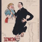 Ansichtskarte Scherzkarte Spass Komik Humor Klex Heinze nach Barmen Wuppertal