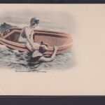 Ansichtskarte Jugendstil Art Nouveau Mädchen Baden Rettung Edition Du Panorama