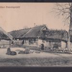 Ansichtskarte Russisches Bauerngehöft I.Weltkrieg ab Infantrieregiment 40 nach