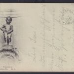 Ansichtskarte Brüssel Fontaine de Manneken Pis nach Braunschweig Niedersachsen