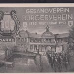 Musik Bund seltene Künstler Ansichtskarte Gesang Verein Bürgerverein Niederrad
