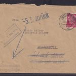 Postsache Bund Brief EF 20 Pfg, Heuss Kornwestheim nach Schwäbisch Hall wegen