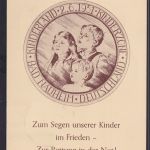 Kinderland Berlin Bund Nauheim selt. Anlasskarte Segen + Frieden unserer Kinder