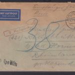 Berlin Luftpost Brief handschriftlich Empfänger zahlt Porto L1 2 Nachgebühr