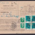 DDR Ostalgie Karl Marx Stadt Ausweis Gebühr 1,- MDM für Postwertzeichen