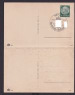 Militaria Propagandakarte Deutsches Reich H. und Mussolini zusammenhängend