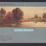 Ansichtskarte Künstlerkarte Jugendstil Art Nouveau See Boot Landschafr