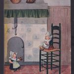 Ansichtskarte Scherzkarte Sign. Ad. Hoffmann Humor Spass Kinder Kamin Stricken