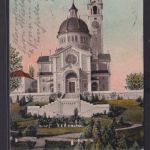 Ansichtskarte Zürich Kirche Enge Park nach Bergedorf 25.10.1902 Marke entfernt