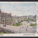 Litho Ansichtskarte Künstlerkarte Elberfeld Wuppertal Brauserwerther Platz